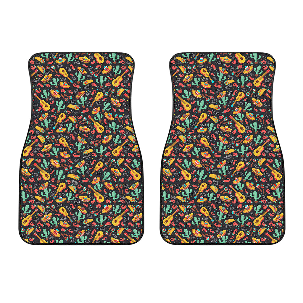 Mexico Cinco de Mayo Pattern Print Front Car Floor Mats