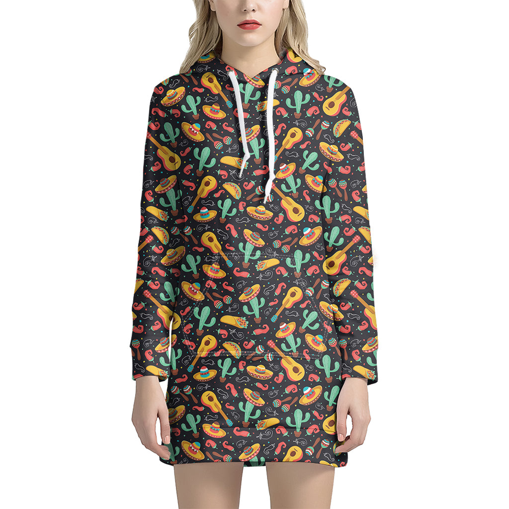 Mexico Cinco de Mayo Pattern Print Hoodie Dress