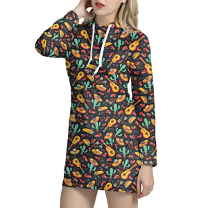 Mexico Cinco de Mayo Pattern Print Hoodie Dress