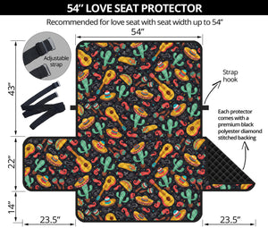 Mexico Cinco de Mayo Pattern Print Loveseat Protector