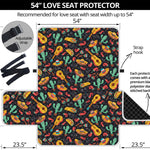 Mexico Cinco de Mayo Pattern Print Loveseat Protector