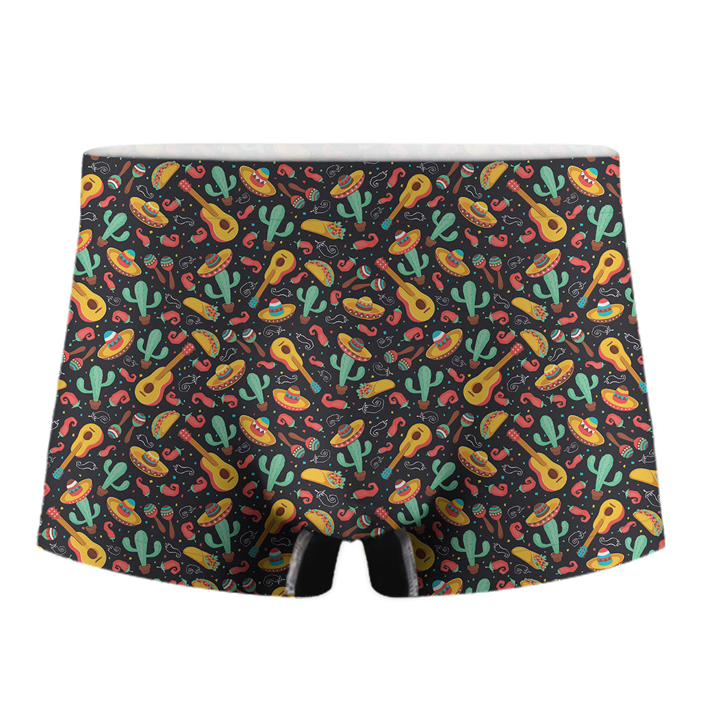 Mexico Cinco de Mayo Pattern Print Men's Boxer Briefs