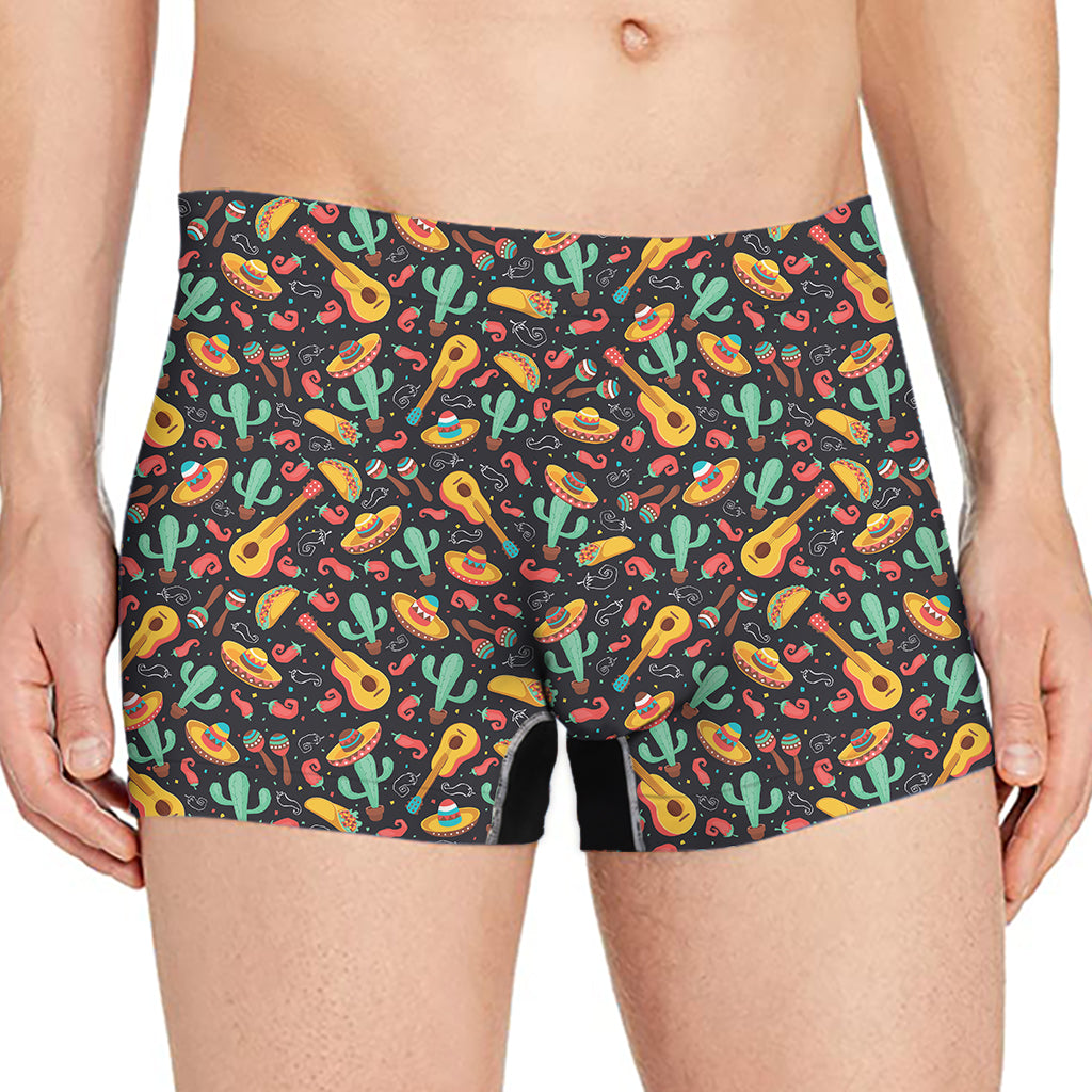 Mexico Cinco de Mayo Pattern Print Men's Boxer Briefs