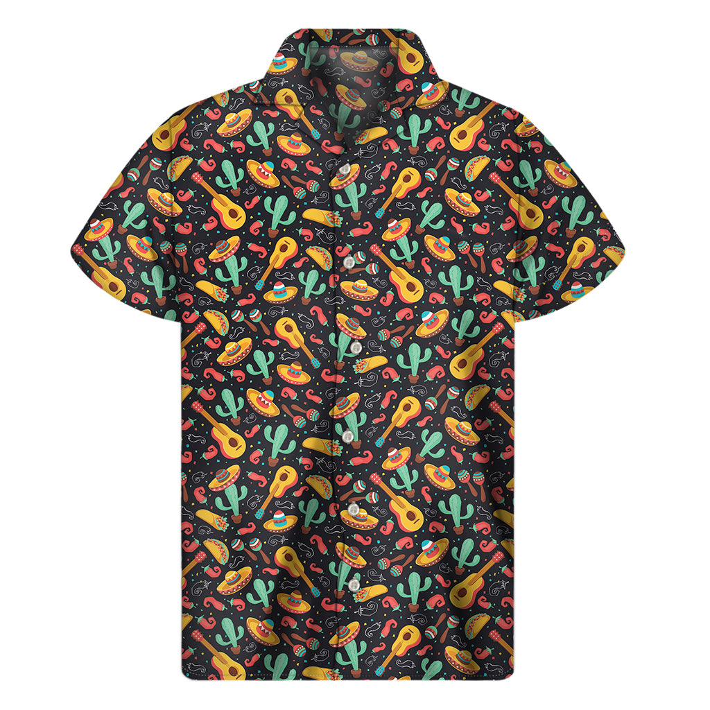 Mexico Cinco de Mayo Pattern Print Men's Short Sleeve Shirt