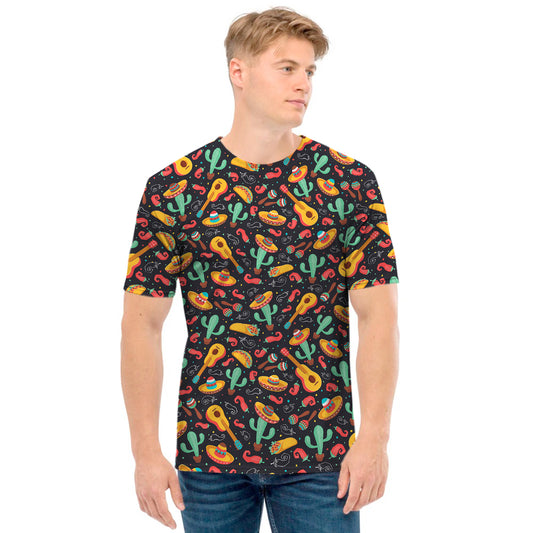 Mexico Cinco de Mayo Pattern Print Men's T-Shirt