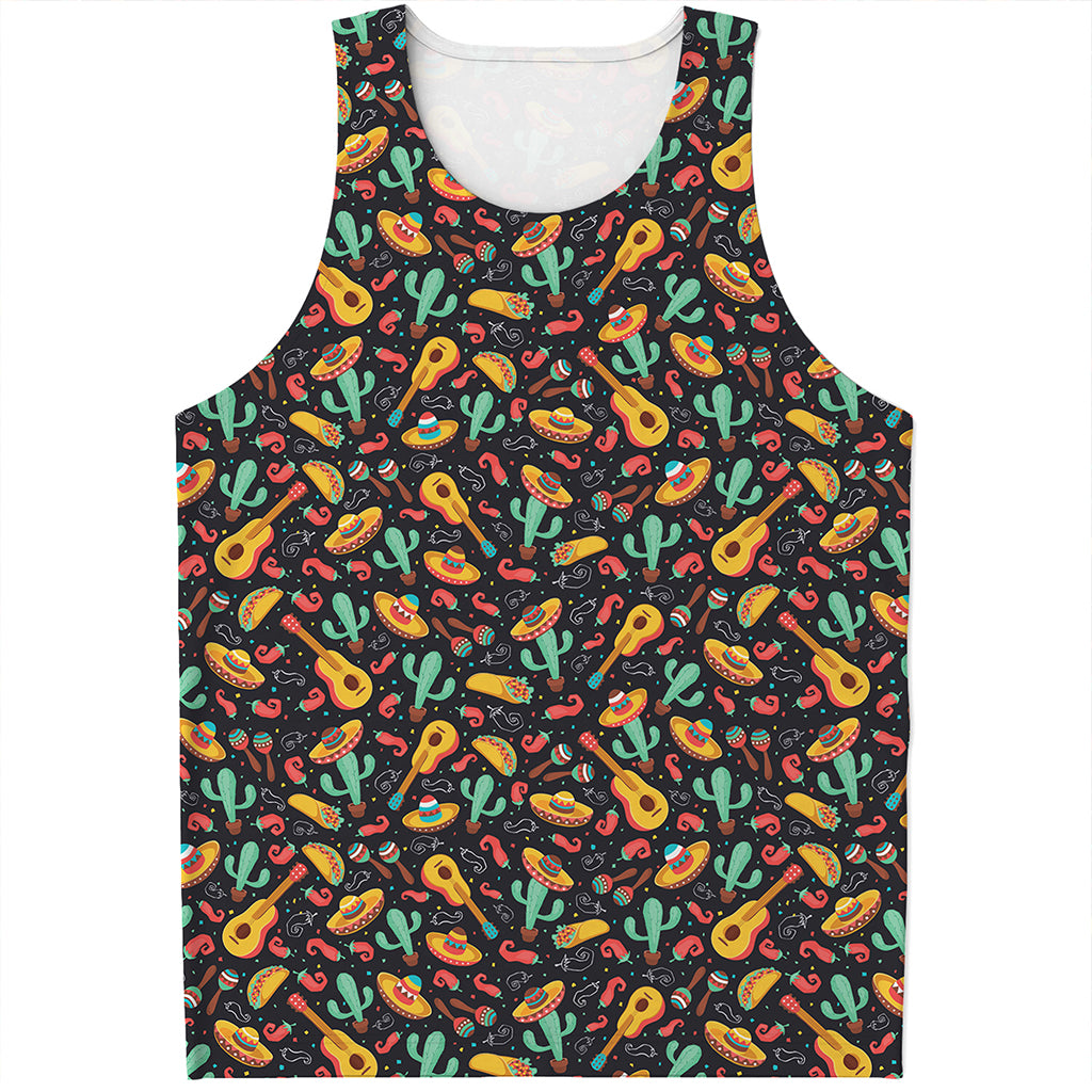 Mexico Cinco de Mayo Pattern Print Men's Tank Top