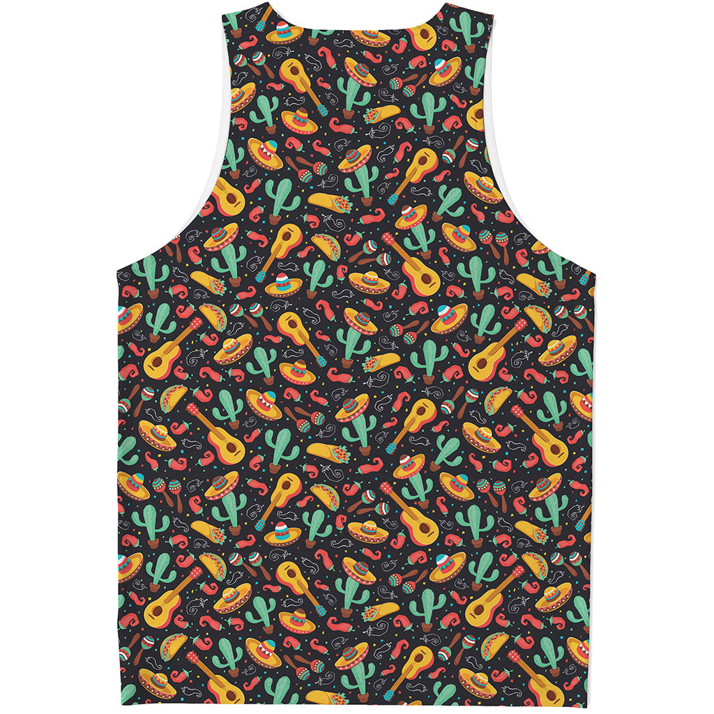 Mexico Cinco de Mayo Pattern Print Men's Tank Top