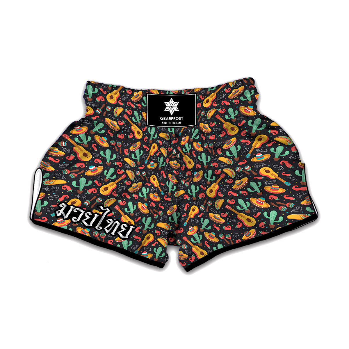 Mexico Cinco de Mayo Pattern Print Muay Thai Boxing Shorts