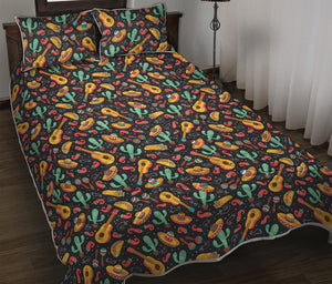 Mexico Cinco de Mayo Pattern Print Quilt Bed Set