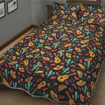 Mexico Cinco de Mayo Pattern Print Quilt Bed Set