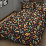 Mexico Cinco de Mayo Pattern Print Quilt Bed Set