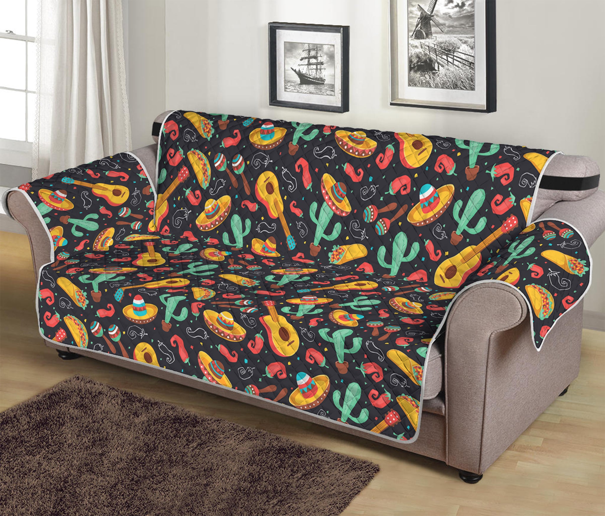 Mexico Cinco de Mayo Pattern Print Sofa Protector