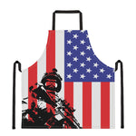 Military American Flag Print Apron