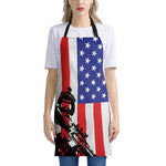 Military American Flag Print Apron