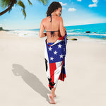 Military American Flag Print Beach Sarong Wrap