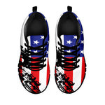 Military American Flag Print Black Sneakers