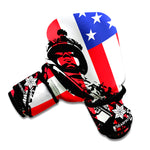 Military American Flag Print Boxing Gloves