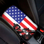 Military American Flag Print Car Center Console Cover