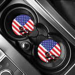 Military American Flag Print Car Coasters