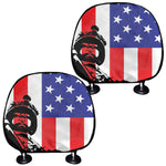 Military American Flag Print Car Headrest Covers