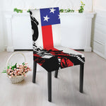 Military American Flag Print Dining Chair Slipcover