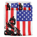 Military American Flag Print Duvet Cover Bedding Set