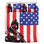 Military American Flag Print Duvet Cover Bedding Set