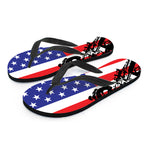 Military American Flag Print Flip Flops