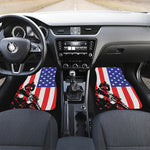 Military American Flag Print Front Car Floor Mats