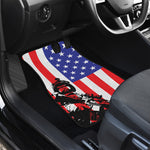 Military American Flag Print Front Car Floor Mats