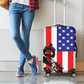 Military American Flag Print Luggage Cover