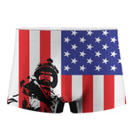 Military American Flag Print Men's Boxer Briefs