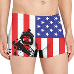 Military American Flag Print Men's Boxer Briefs
