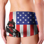 Military American Flag Print Men's Boxer Briefs