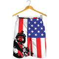 Military American Flag Print Men's Shorts