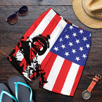 Military American Flag Print Men's Shorts