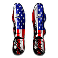 Military American Flag Print Muay Thai Shin Guards