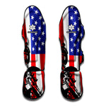 Military American Flag Print Muay Thai Shin Guard