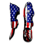 Military American Flag Print Muay Thai Shin Guard