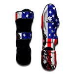 Military American Flag Print Muay Thai Shin Guard