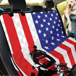 Military American Flag Print Pet Car Back Seat Cover