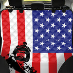 Military American Flag Print Pet Car Back Seat Cover
