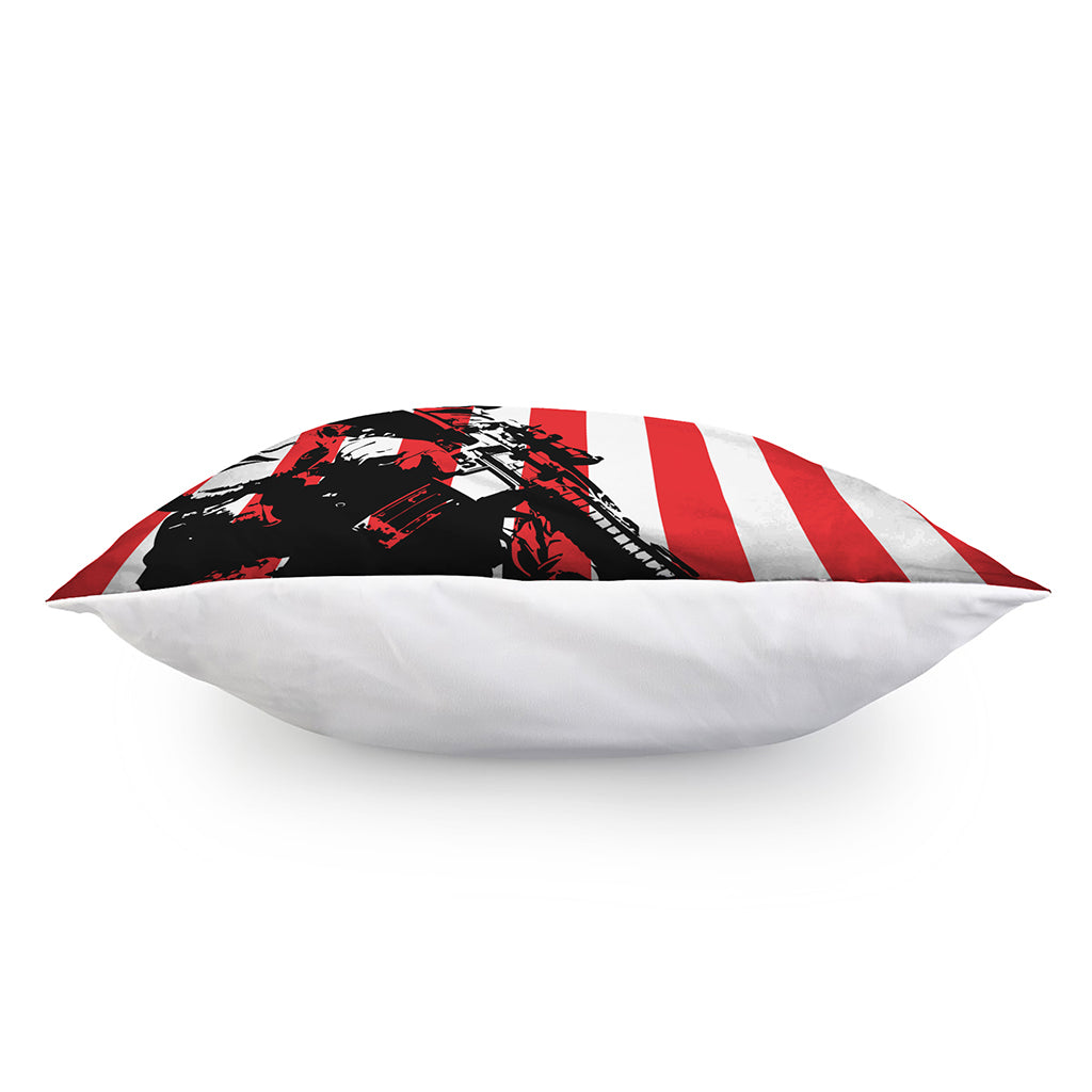 Military American Flag Print Pillow Cover