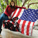Military American Flag Print Quilt