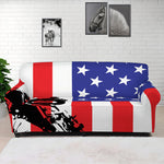 Military American Flag Print Sofa Cover