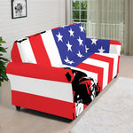 Military American Flag Print Sofa Cover