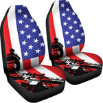Military American Flag Print Universal Fit Car Seat Covers