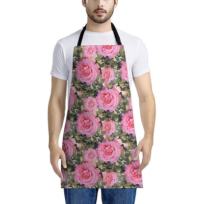 Military Camouflage Flower Pattern Print Apron
