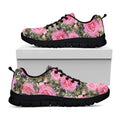 Military Camouflage Flower Pattern Print Black Running Shoes