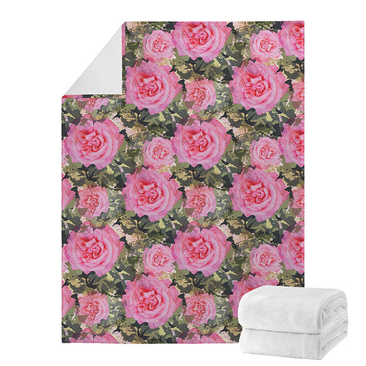 Military Camouflage Flower Pattern Print Blanket
